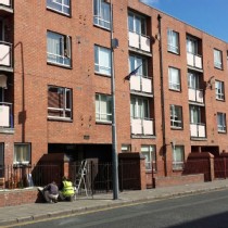 Sean McDermott St. apartments before painting